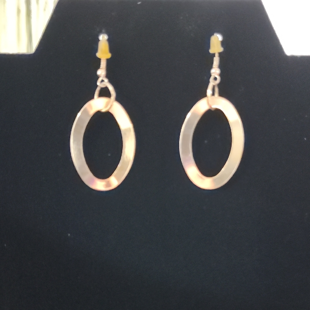 Gold Minimalist Oval Hoop Earrings